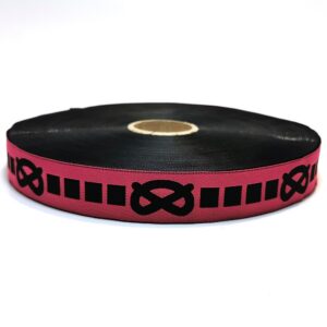Pink med sort knob