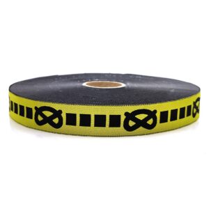 Gul med sort knob